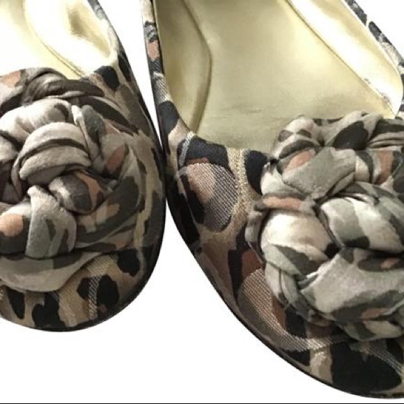 Coach / EUC Mimsy Ballerina Flats  Ocelot Print Multi Neutral Tones Size 7.5 - Picture 5 of 5